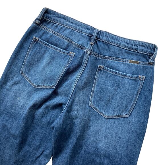 KanCan Distressed High Rise Boyfriend Ankle Jeans Size 9/28 Peek-a-Boo Bandana - Picture 4 of 8
